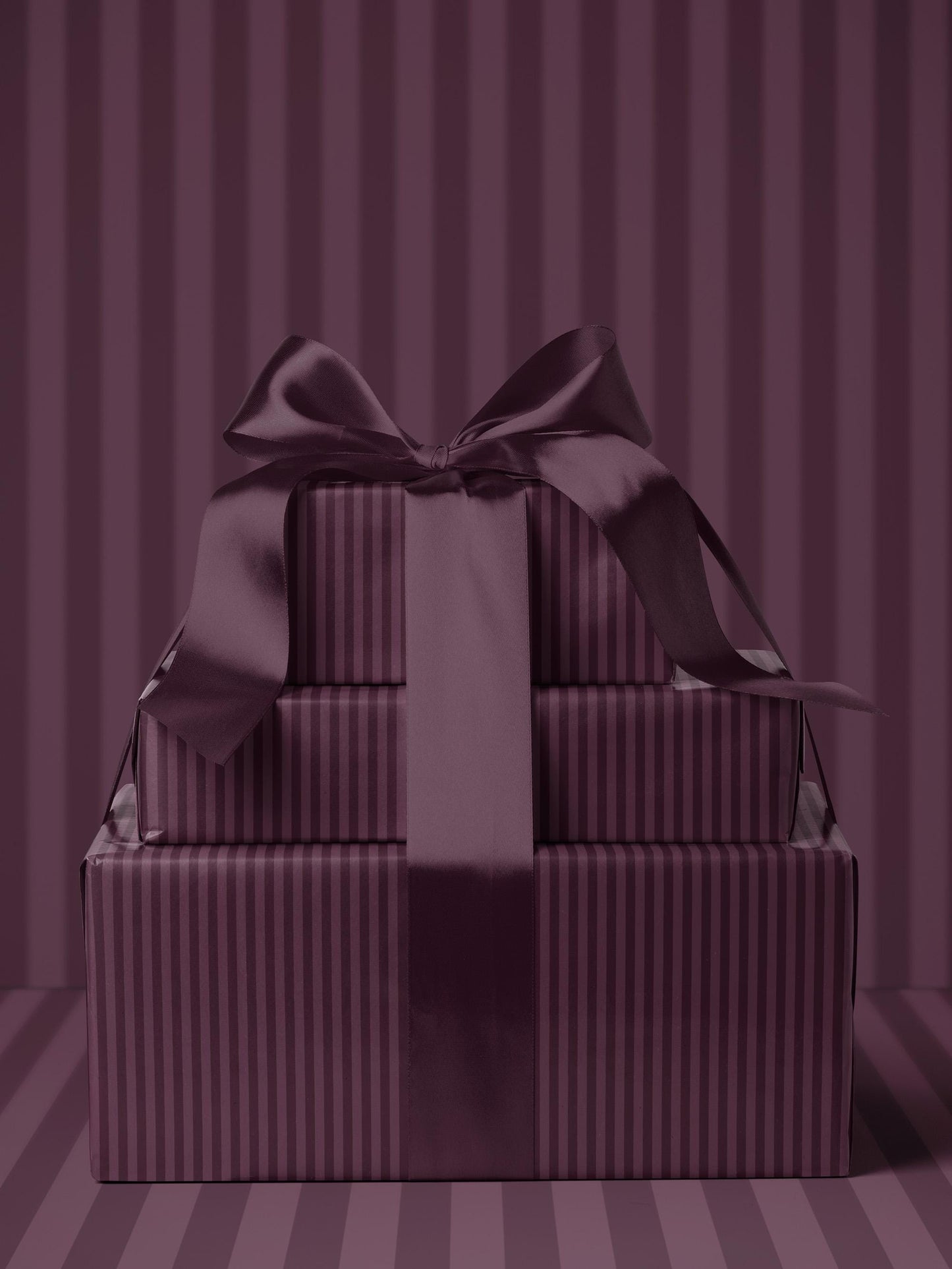 Plum Stripe Wrapping Paper Purple Gift Wrap Christmas Wrapping Paper Holiday Gift for Daughter Baby Shower Gift Wrap Kid Birthday Party