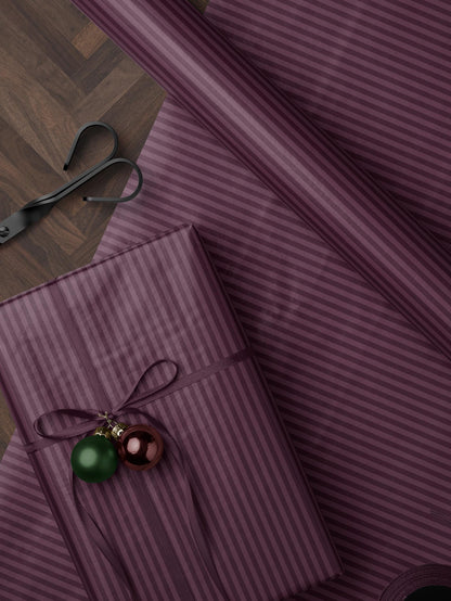 Plum Stripe Wrapping Paper Purple Gift Wrap Christmas Wrapping Paper Holiday Gift for Daughter Baby Shower Gift Wrap Kid Birthday Party