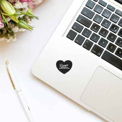 Coquette Black Lace Please Hesitate to Reach Out to Me Heart Sticker | Bookish Stickers | Kindle Stickers | Water Bottle Stickers | Trendy