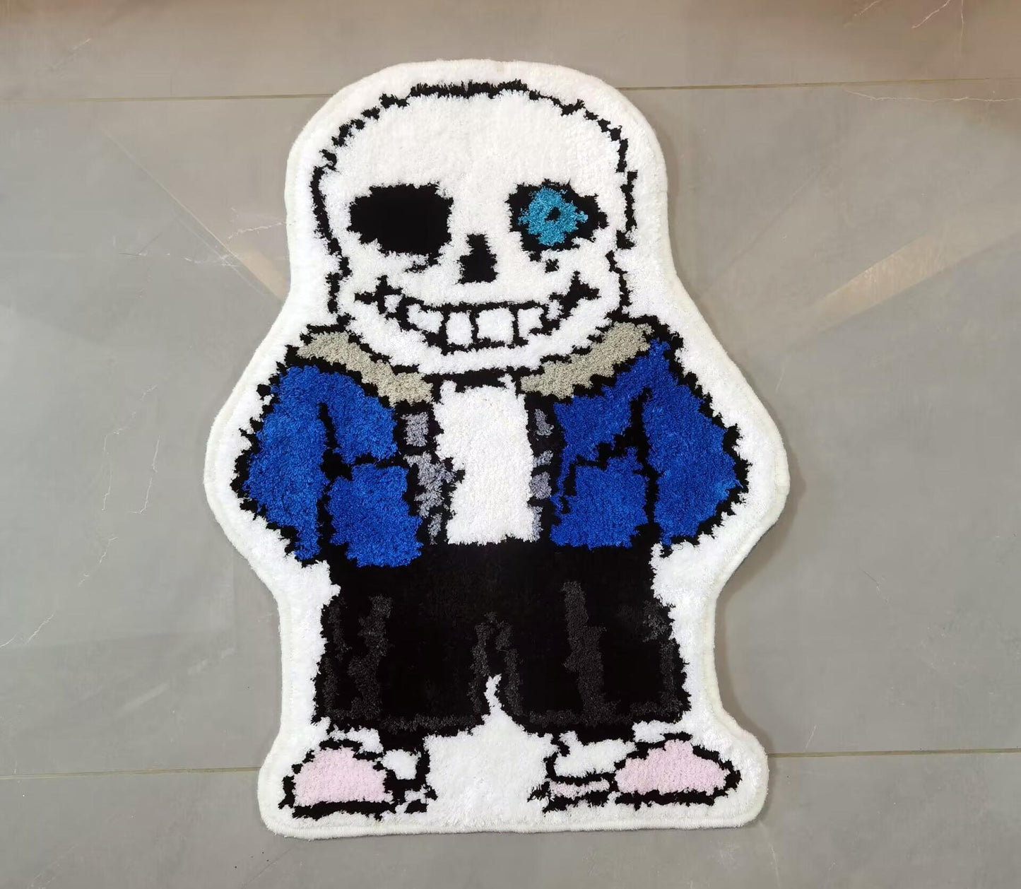Undertale Sans Tufted Rug Custom Anime Game Design Knitting Handmade Non-slip Area Rugs Home Decor