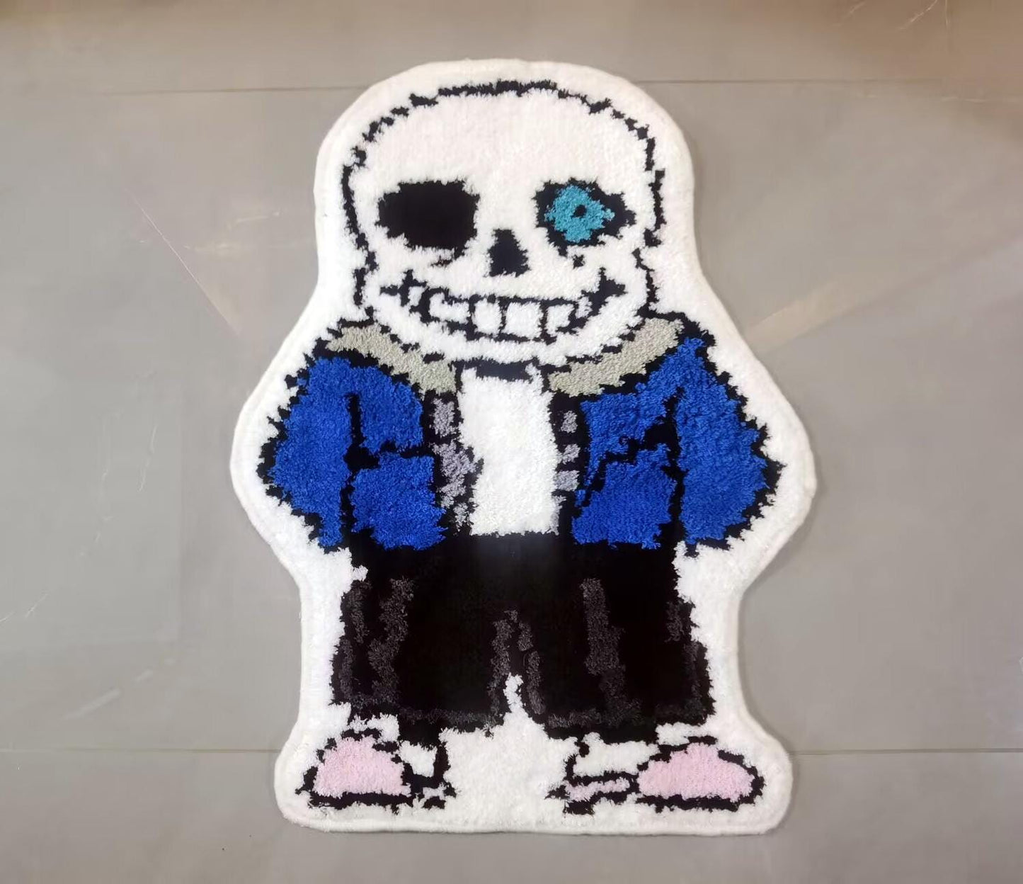 Undertale Sans Tufted Rug Custom Anime Game Design Knitting Handmade Non-slip Area Rugs Home Decor