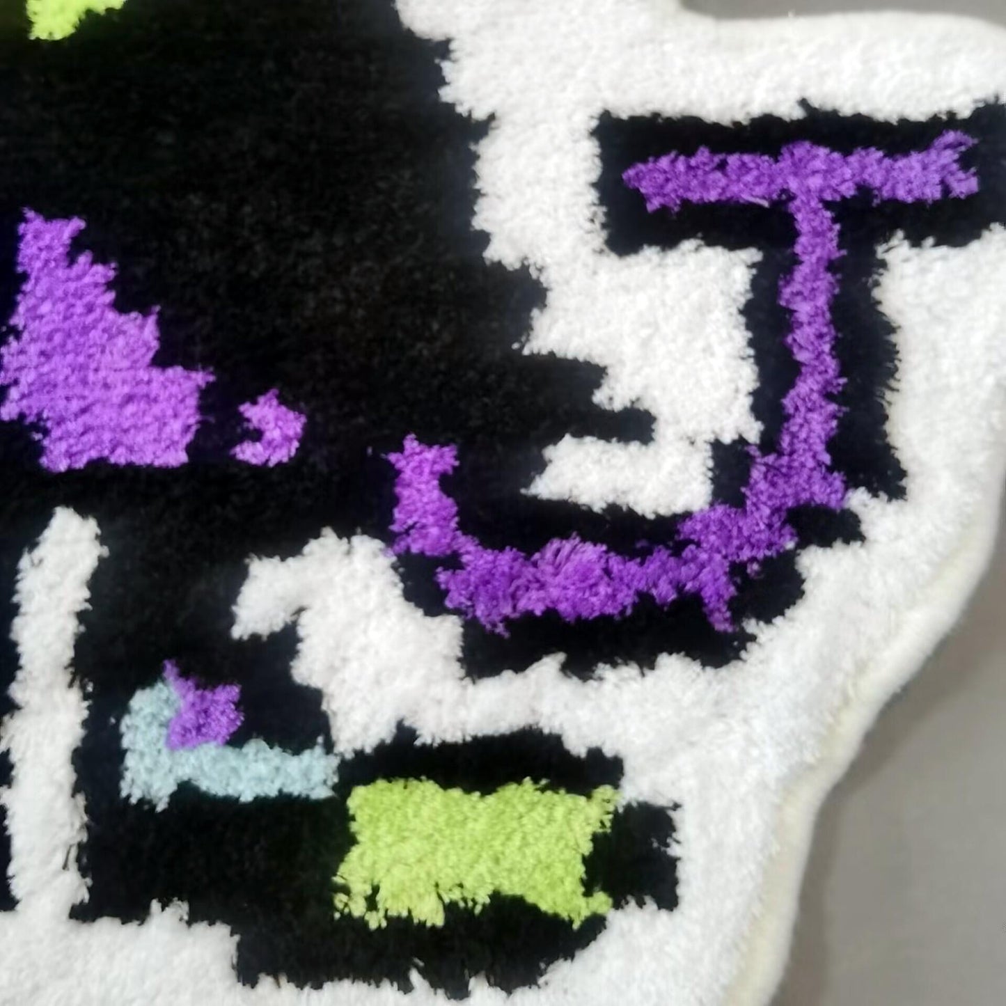 Deltarune Jevil Tufted Rug Custom Anime Game Design Knitting Handmade Non-slip Area Rugs Home Decor