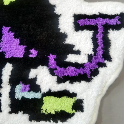 Deltarune Jevil Tufted Rug Custom Anime Game Design Knitting Handmade Non-slip Area Rugs Home Decor