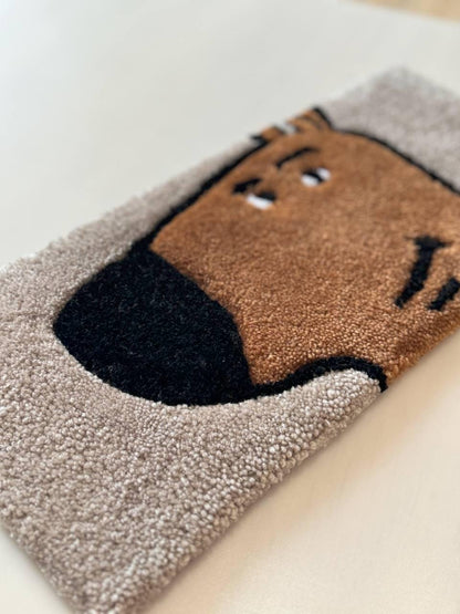Chill Guy Keyboard tufted keyboard rug keyboard rest Custom rug Fluffy Rug keyboard mat fuzzy desk carpet handmade rug desk rug cute rug mug