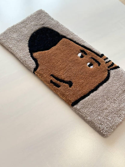 Chill Guy Keyboard tufted keyboard rug keyboard rest Custom rug Fluffy Rug keyboard mat fuzzy desk carpet handmade rug desk rug cute rug mug