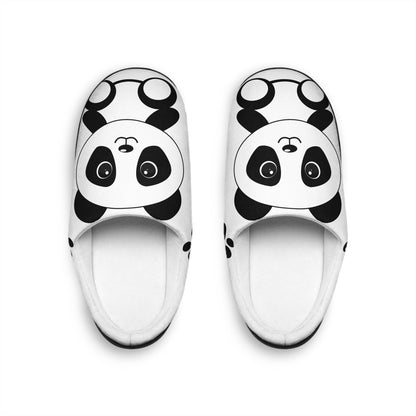 Kawaii Panda Slippers: Women's Cozy Flannel Fleece House Shoes