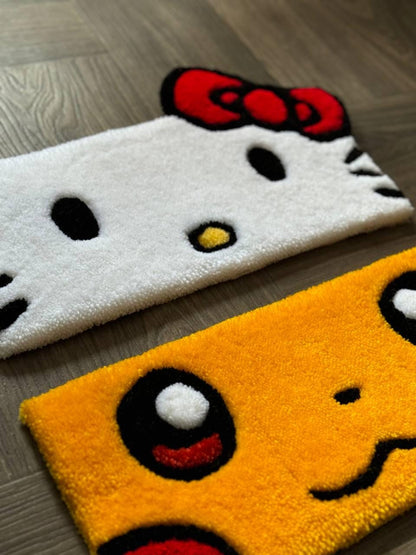 Keyboard rug  Keyboard Anime hand tufted rug Custom rug Fluffy Rug keyboard mat unique rug desk rug keyboard rest Cool rug cute rug cat rug