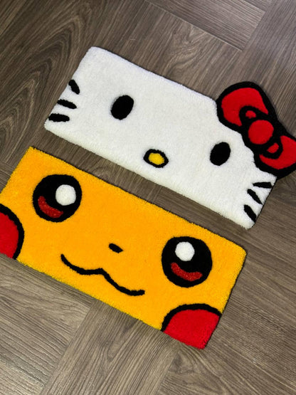 Keyboard rug  Keyboard Anime hand tufted rug Custom rug Fluffy Rug keyboard mat unique rug desk rug keyboard rest Cool rug cute rug cat rug