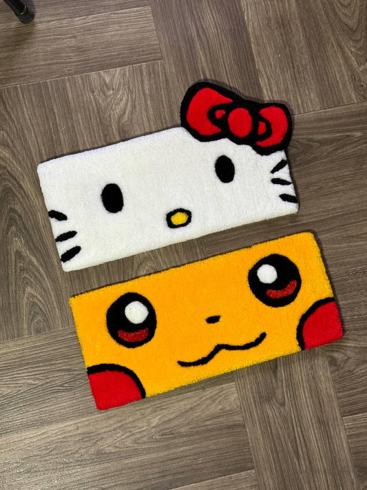 Keyboard rug  Keyboard Anime hand tufted rug Custom rug Fluffy Rug keyboard mat unique rug desk rug keyboard rest Cool rug cute rug cat rug