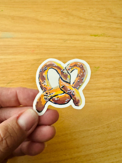 Soft Pretzel | 3" Glossy Sticker Decal | Water-resistant | New York icons