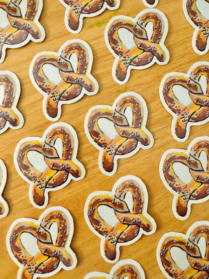 Soft Pretzel | 3" Glossy Sticker Decal | Water-resistant | New York icons