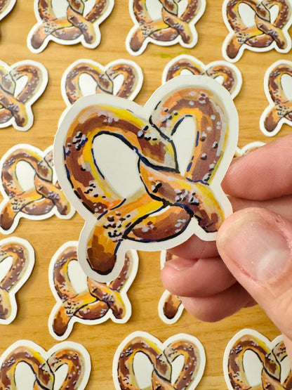 Soft Pretzel | 3" Glossy Sticker Decal | Water-resistant | New York icons