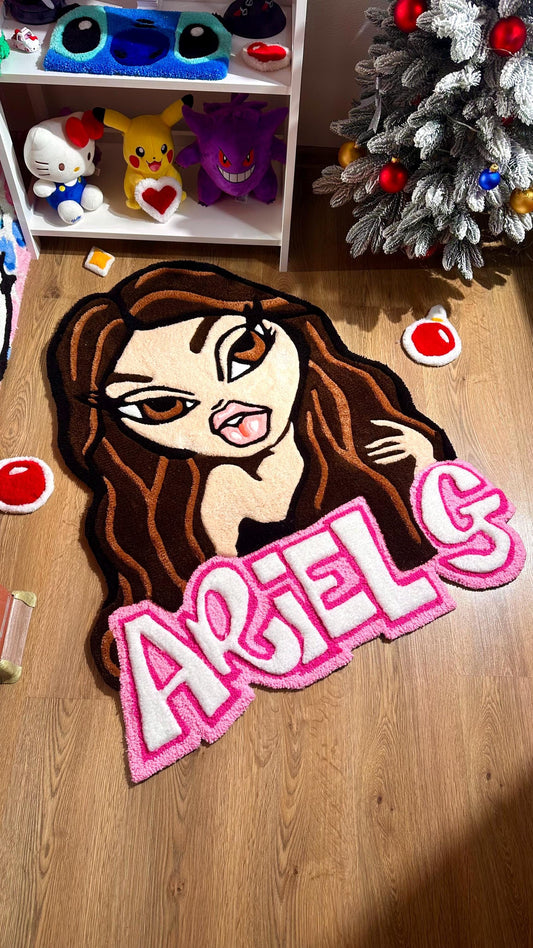 Custom tufting rug with 3D details | Fully Handmade | 3 ft - 90 centimeters