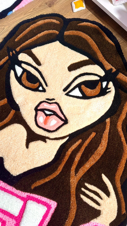 Custom tufting rug with 3D details | Fully Handmade | 3 ft - 90 centimeters