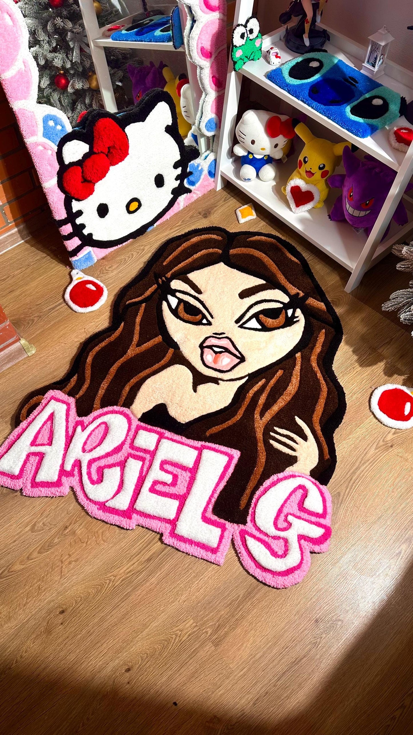 Custom tufting rug with 3D details | Fully Handmade | 3 ft - 90 centimeters