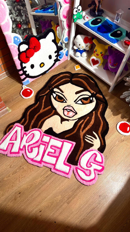 Custom tufting rug with 3D details | Fully Handmade | 3 ft - 90 centimeters