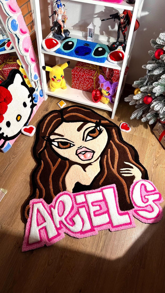 Custom tufting rug with 3D details | Fully Handmade | 3 ft - 90 centimeters