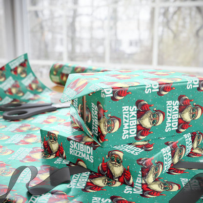 Skibidi Rizzmas Santa Wrapping Paper - Funny Christmas Gift Wrap