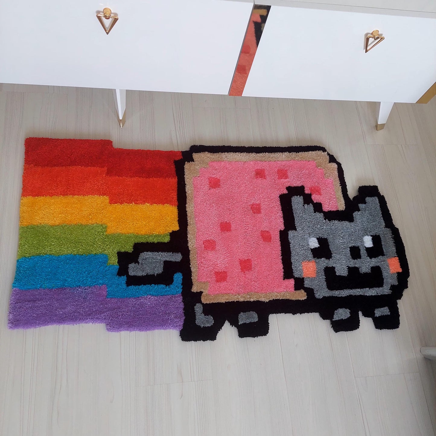 Cat Rug,Tufted Rug,Colorful Rug,Animal Rug,Cute Rug,Game Rug,Area Rug,Player Rug,Custom Gift,Living Room Rug,Game Room Decor,Gamer Gift