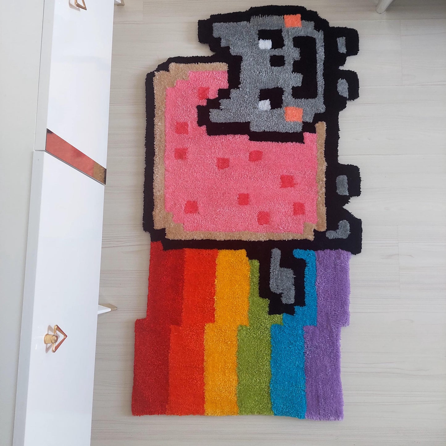 Cat Rug,Tufted Rug,Colorful Rug,Animal Rug,Cute Rug,Game Rug,Area Rug,Player Rug,Custom Gift,Living Room Rug,Game Room Decor,Gamer Gift