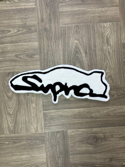 Custom Rug Tufted Rugs for bedroom aesthetic Gifts for him Car rugs Logo rug Toyota supra rug Man cave decor Garage decor Hotwheels rug jdm