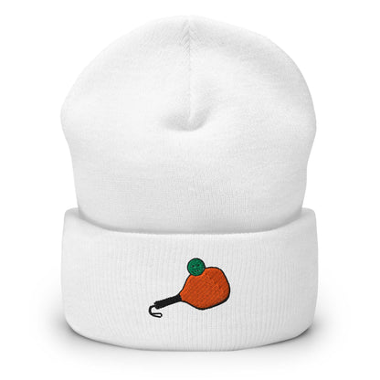 Pickleball Beanie, Handmade Cuffed Knit Unisex Slouchy Adult Winter Hat Cap Gift, Kawaii