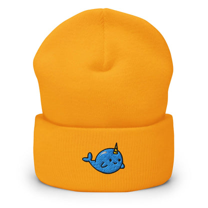 Whale Beanie, Handmade Cuffed Knit Unisex Slouchy Adult Winter Hat Cap Gift, Kawaii