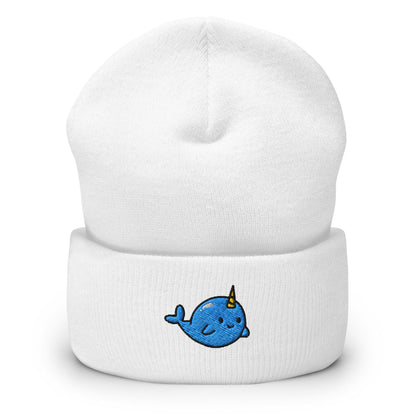 Whale Beanie, Handmade Cuffed Knit Unisex Slouchy Adult Winter Hat Cap Gift, Kawaii