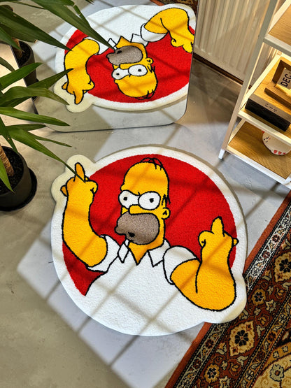 Tufted Cartoon Non-slip rug, Living room floor mat, Teenage Room Bedroom  Decor,  Cartoon Lover Gift, Fluffy Rug, Handmade Rug