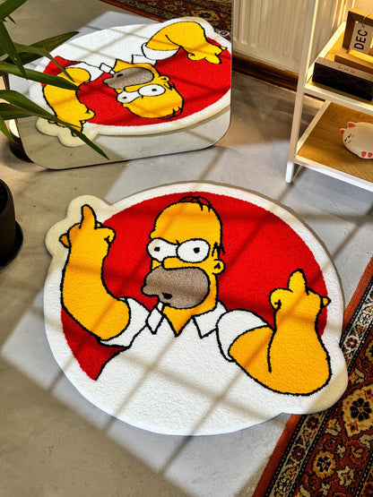 Tufted Cartoon Non-slip rug, Living room floor mat, Teenage Room Bedroom  Decor,  Cartoon Lover Gift, Fluffy Rug, Handmade Rug