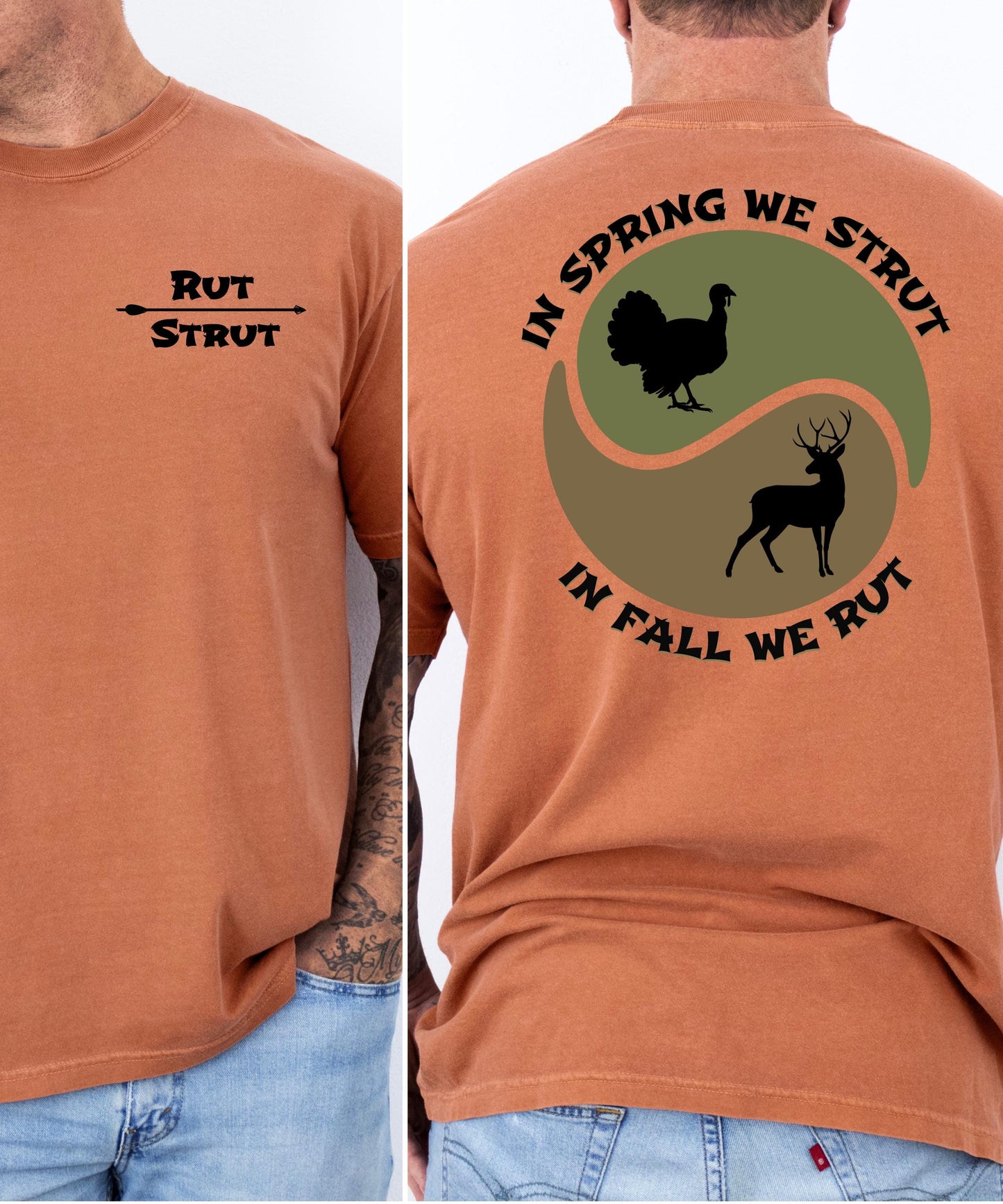 In Spring We Strut Shirt | Funny Turkey & Deer Hunting Tee | Comfortable Unisex Outdoor Adventure Tee