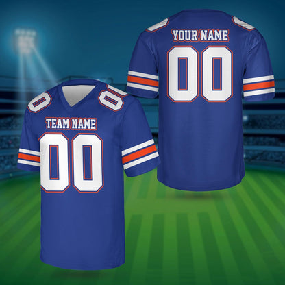 Personalized Team Name And Number Any Football Jersey, Custom V-neck Short Sleeve Jersey Shirt, Football Jersey For Football Fan Lover