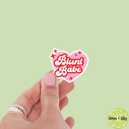 Blunt Babe Cute Retro Heart Sticker | bookish stickers | Kindle stickers | marijuana | 420 | laptop | weed smoker | cannibis