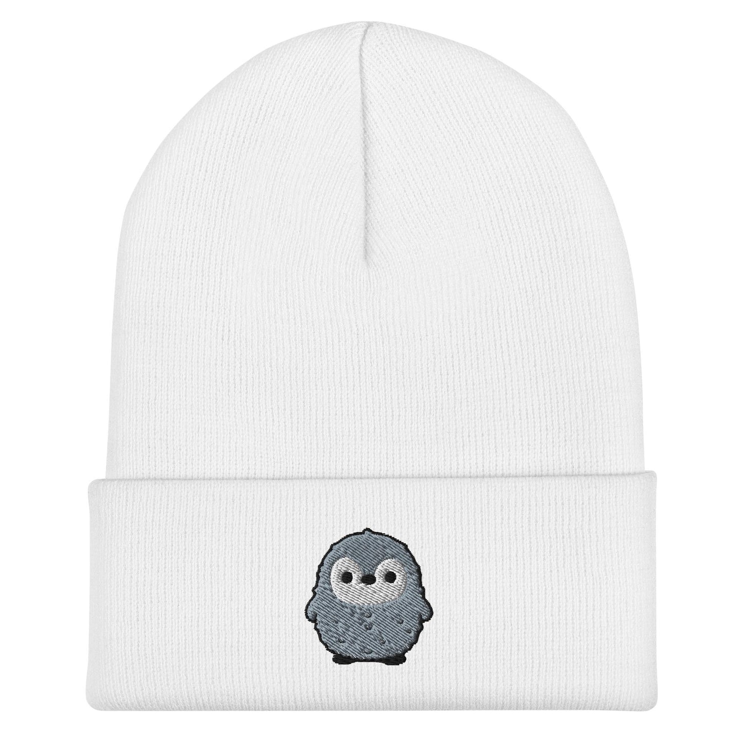 Pesto the Penguin Beanie, Handmade Cuffed Knit Unisex Slouchy Adult Winter Hat Cap Gift, Kawaii