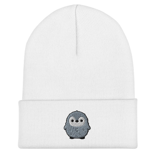 Pesto the Penguin Beanie, Handmade Cuffed Knit Unisex Slouchy Adult Winter Hat Cap Gift, Kawaii