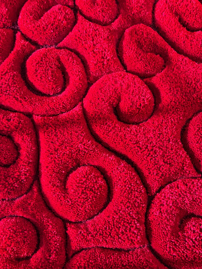 Anime themed 3D Tufted Rug, Handmade Fluffy Rug, Anime Rug, Anime Fan Gift, Plush Rug, Heart Shape Rug