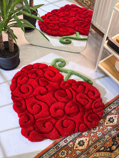 Anime themed 3D Tufted Rug, Handmade Fluffy Rug, Anime Rug, Anime Fan Gift, Plush Rug, Heart Shape Rug