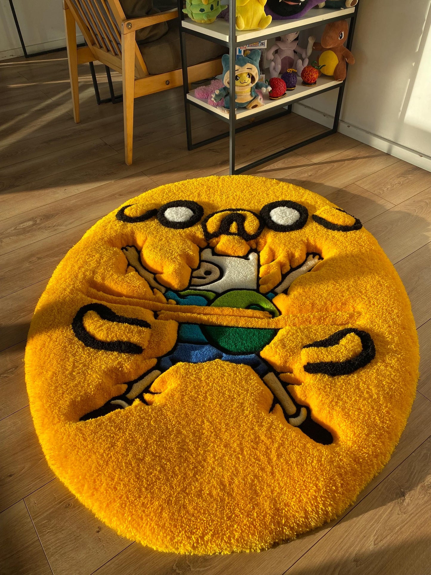 fluffy tufted custom rug, cartoon custom rug, bedroom decor,