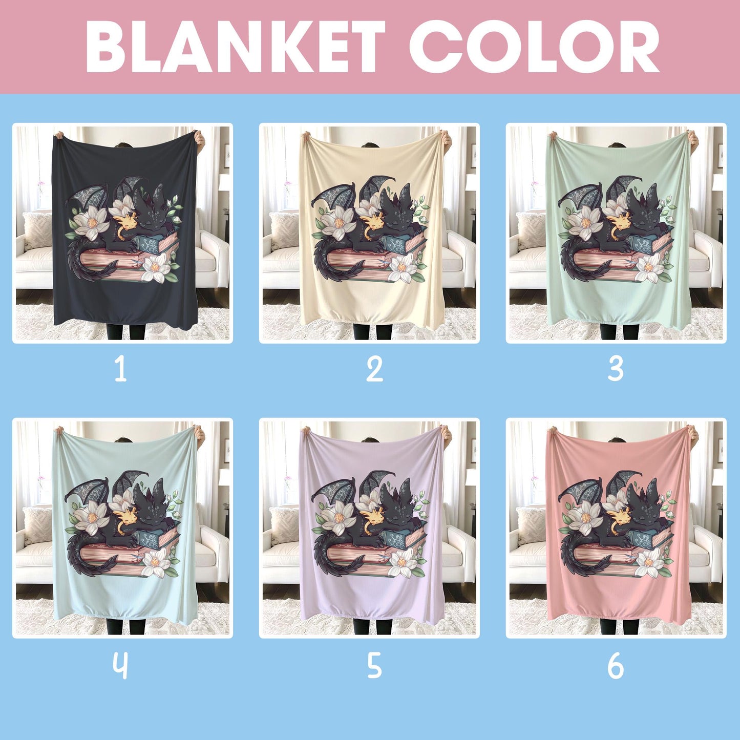 Fantasy Book Dragon Blanket, Fantasy Dragon Book Lover Blanket, Wingspan Bookish Blanket, Booktok Merch, Book Gift, Bookworm Gift