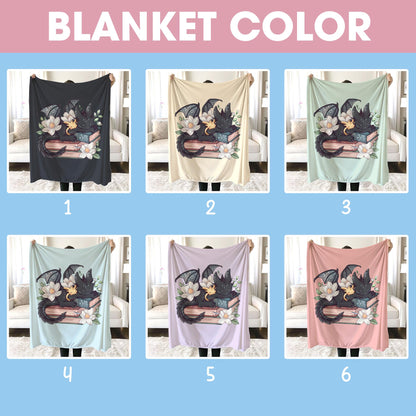 Fantasy Book Dragon Blanket, Fantasy Dragon Book Lover Blanket, Wingspan Bookish Blanket, Booktok Merch, Book Gift, Bookworm Gift