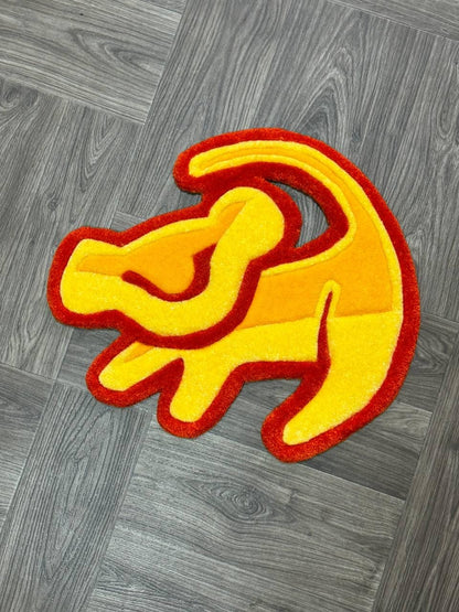 Kids rug.Cute rug.Hand tufted rug.Cool rug.baby room rug.Rugs for bedroom aesthetic.Custom Tufted rug.designer rug.lion rug Animal rugs.
