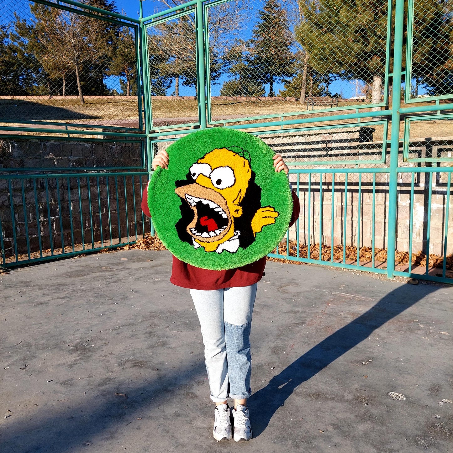 Simpsons Tufted Rug,Cartoon Character Rug,Tufted Rug,Tufting Fluffy,Custom Rug,Bart S.Tufted Rug, Funny Rug,Handmade Rug,Area Rug,Home Decor