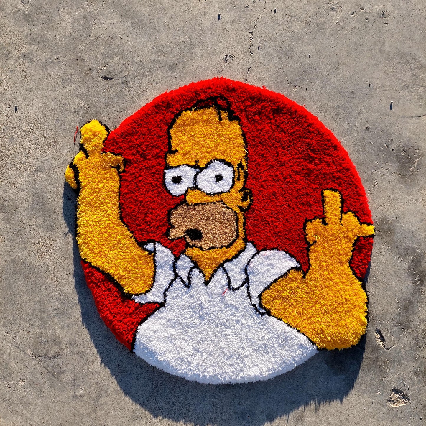 Simpsons Tufted Rug,Fuck You Rug,Cartoon Character Rug,Tufted Rug,TuftingFluffy,Custom Rug,Bart S.Tufted Rug,Funny Rug,Handmade Rug,Area Rug