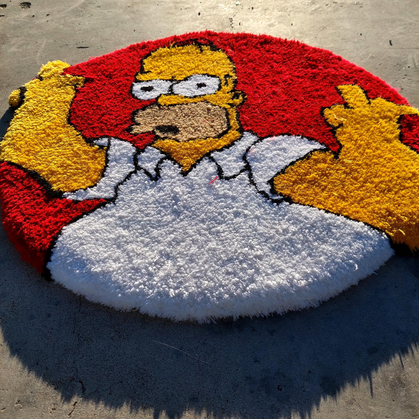 Simpsons Tufted Rug,Fuck You Rug,Cartoon Character Rug,Tufted Rug,TuftingFluffy,Custom Rug,Bart S.Tufted Rug,Funny Rug,Handmade Rug,Area Rug