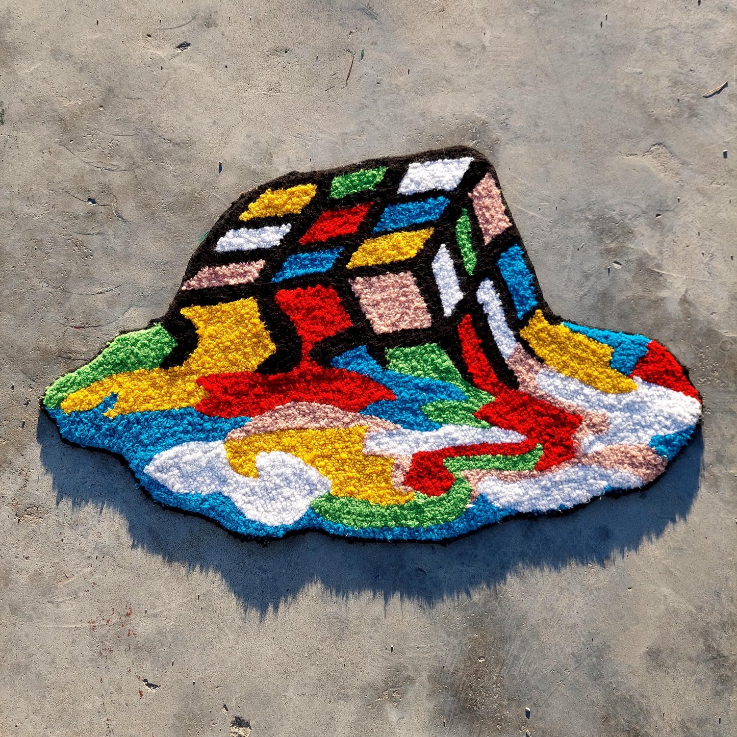 Rubik's Cube Rug,Game Decor,Irregular Rug,Handmade Gift,Colorful Rug,Cool Rugs,Game Rug,Tufted Rug,Handmade Rug,Custom Rug,Area Rug