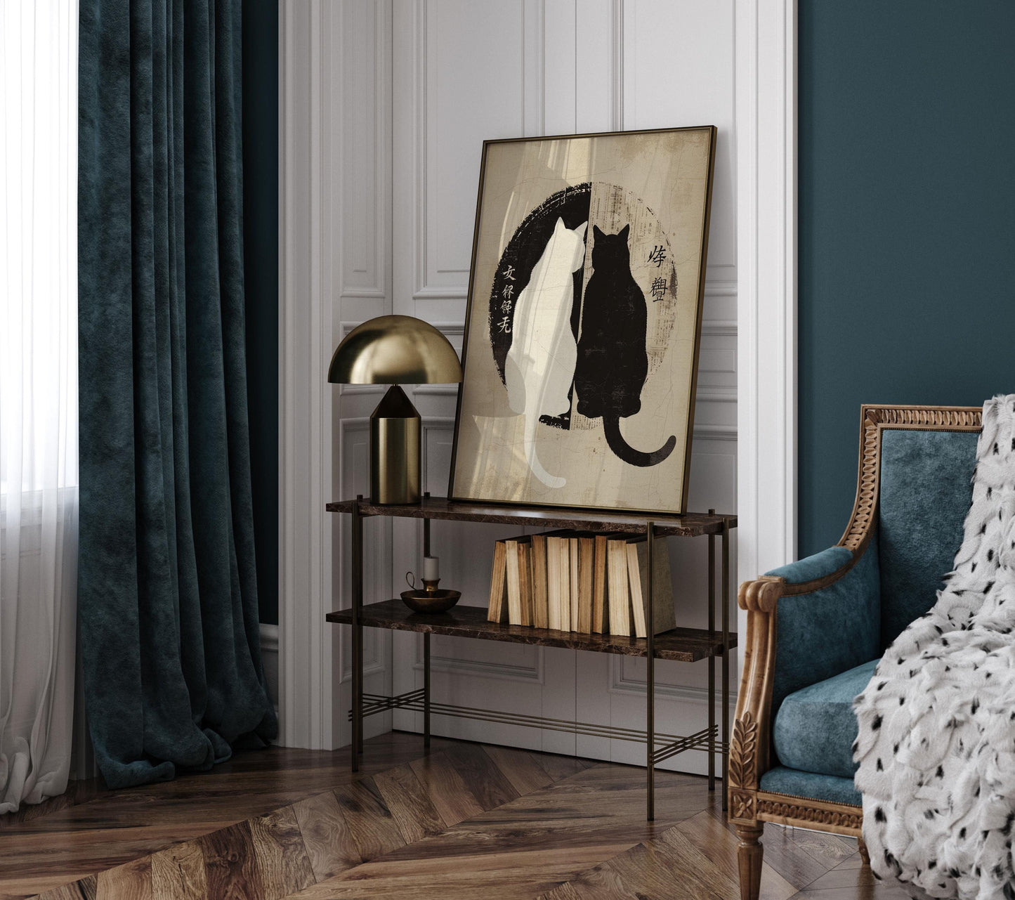 Japanese Cats lovers Poster, Japanese cats art print, Cat Lovers Gift, Japanese VIntage Wall Art, Animal wall art ptint, Gift Idea for her