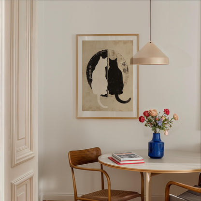 Japanese Cats lovers Poster, Japanese cats art print, Cat Lovers Gift, Japanese VIntage Wall Art, Animal wall art ptint, Gift Idea for her