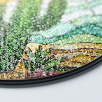Cactus Stained Glass Sun Catcher Desert Landscape Green Cactus Gifts for Garden Lovers Home Decor
