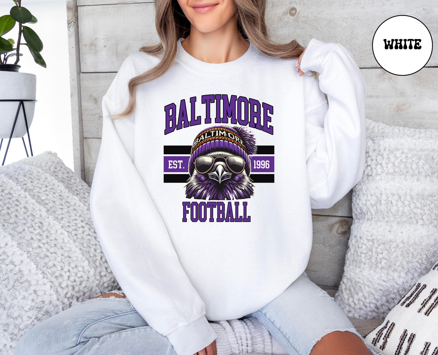 Baltimore Football Shirt, Baltimore Football Sweatshirt, Retro Style Baltimore Football Shirt, Sunday Football Shirt