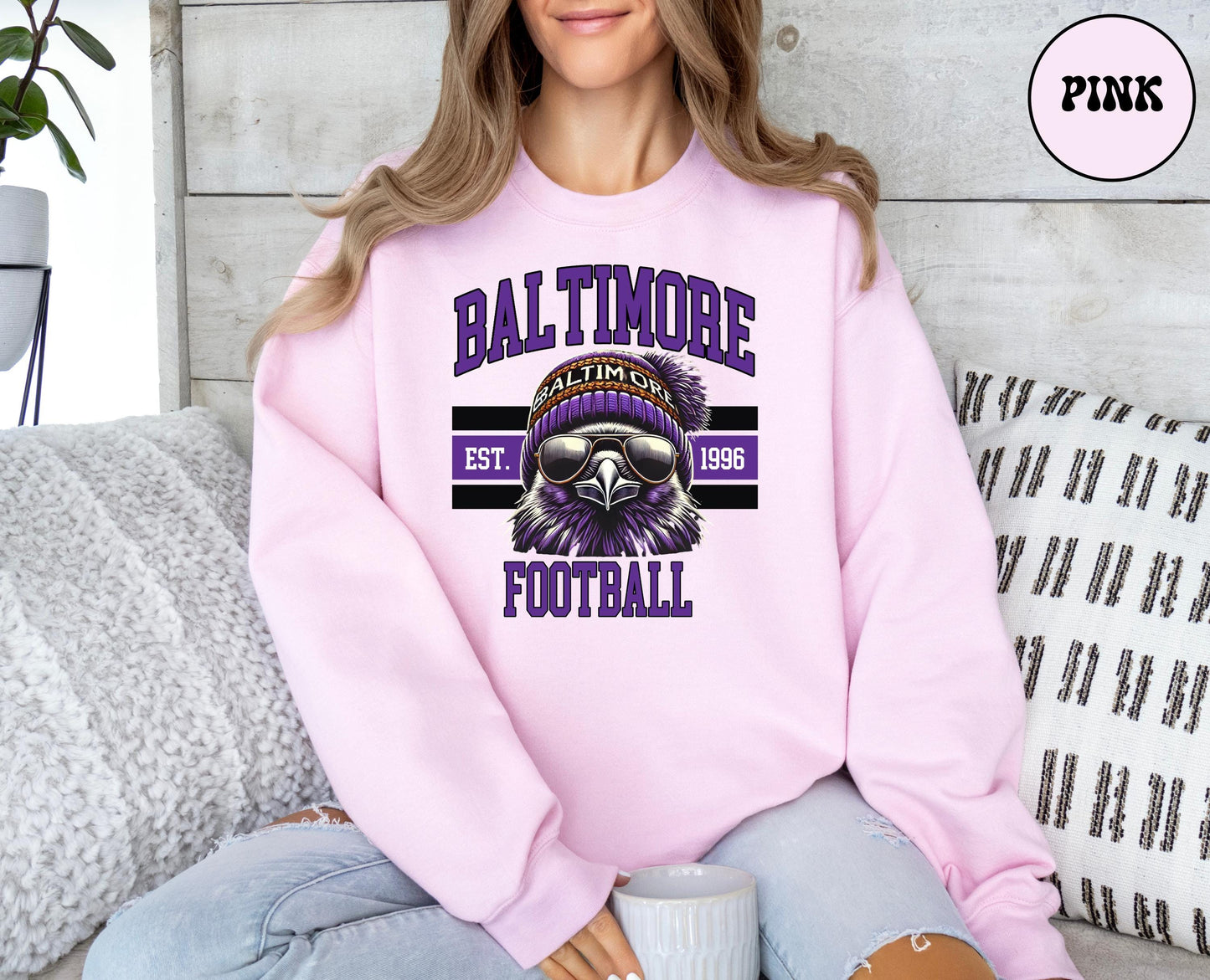 Baltimore Football Shirt, Baltimore Football Sweatshirt, Retro Style Baltimore Football Shirt, Sunday Football Shirt